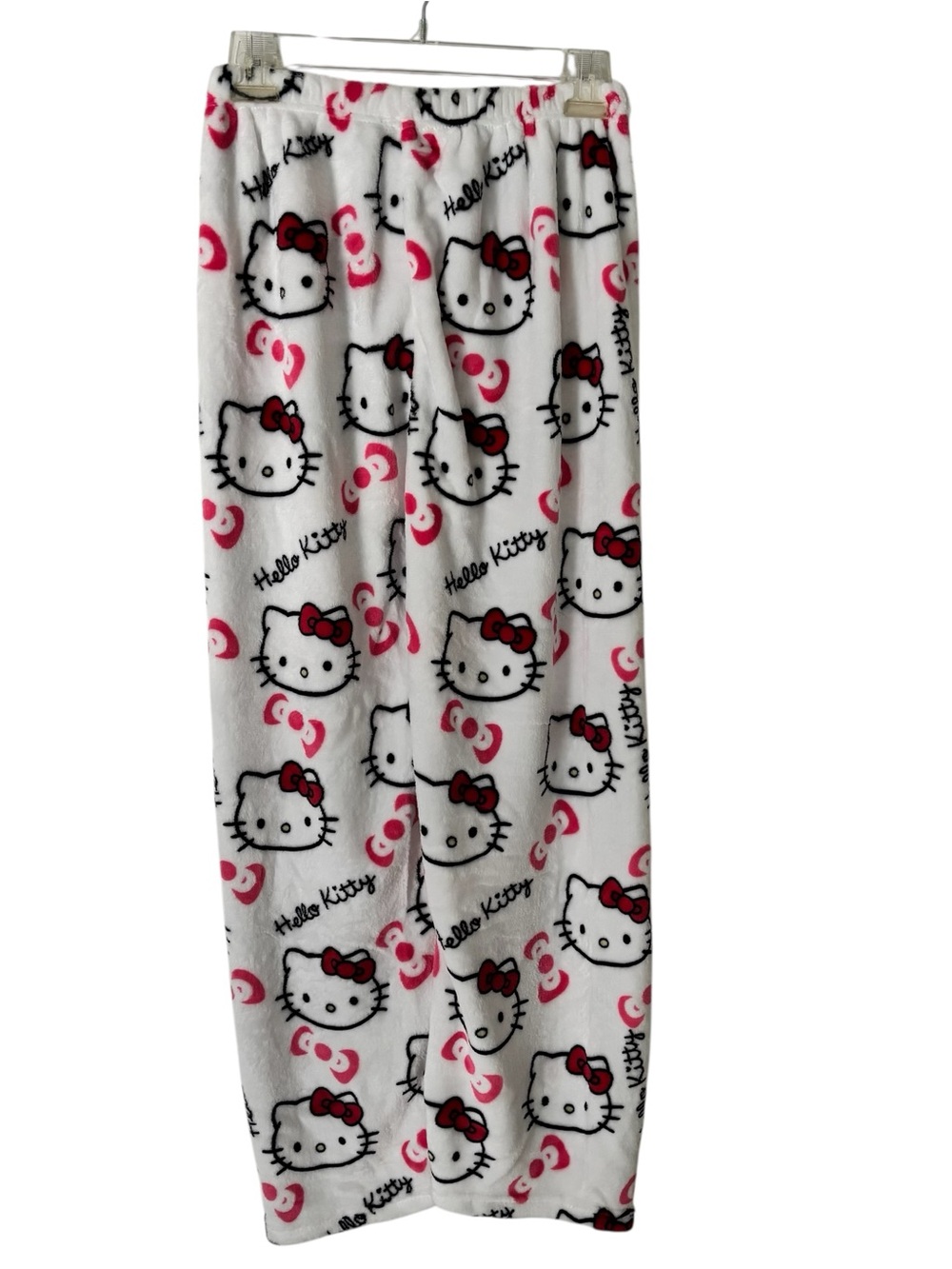 Hello Kitty White and Pink Fleece Pajama Bottoms Size XL